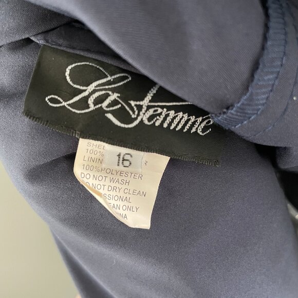 La Femme Illusion A-Line Tulle Ballgown Prom Dress, Size 16 - Picture 8 of 10